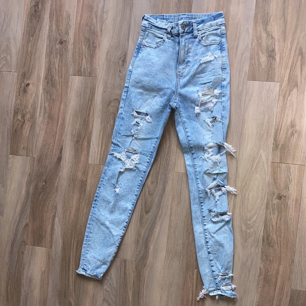 American Eagle Curvy super high rise jegging next level stretch size 00 short - Picture 7 of 17